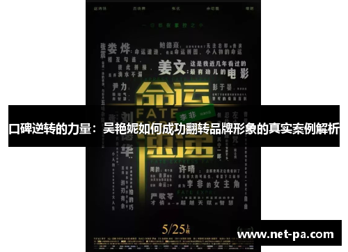 口碑逆转的力量：吴艳妮如何成功翻转品牌形象的真实案例解析