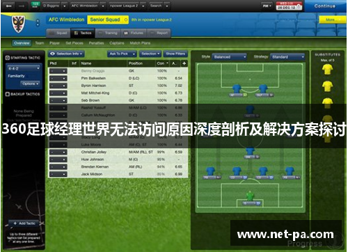 360足球经理世界无法访问原因深度剖析及解决方案探讨