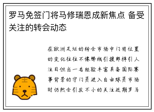 罗马免签门将马修瑞恩成新焦点 备受关注的转会动态